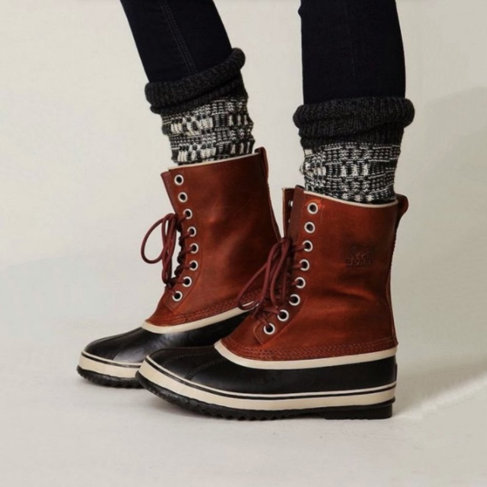 Sorel 1964 Premium LTR Leather Winter Boots Brown - Picture 2 of 10